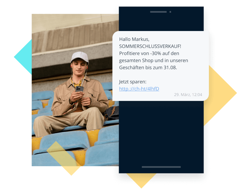 Bulk SMS Beispiel Massenversand Unternehmen